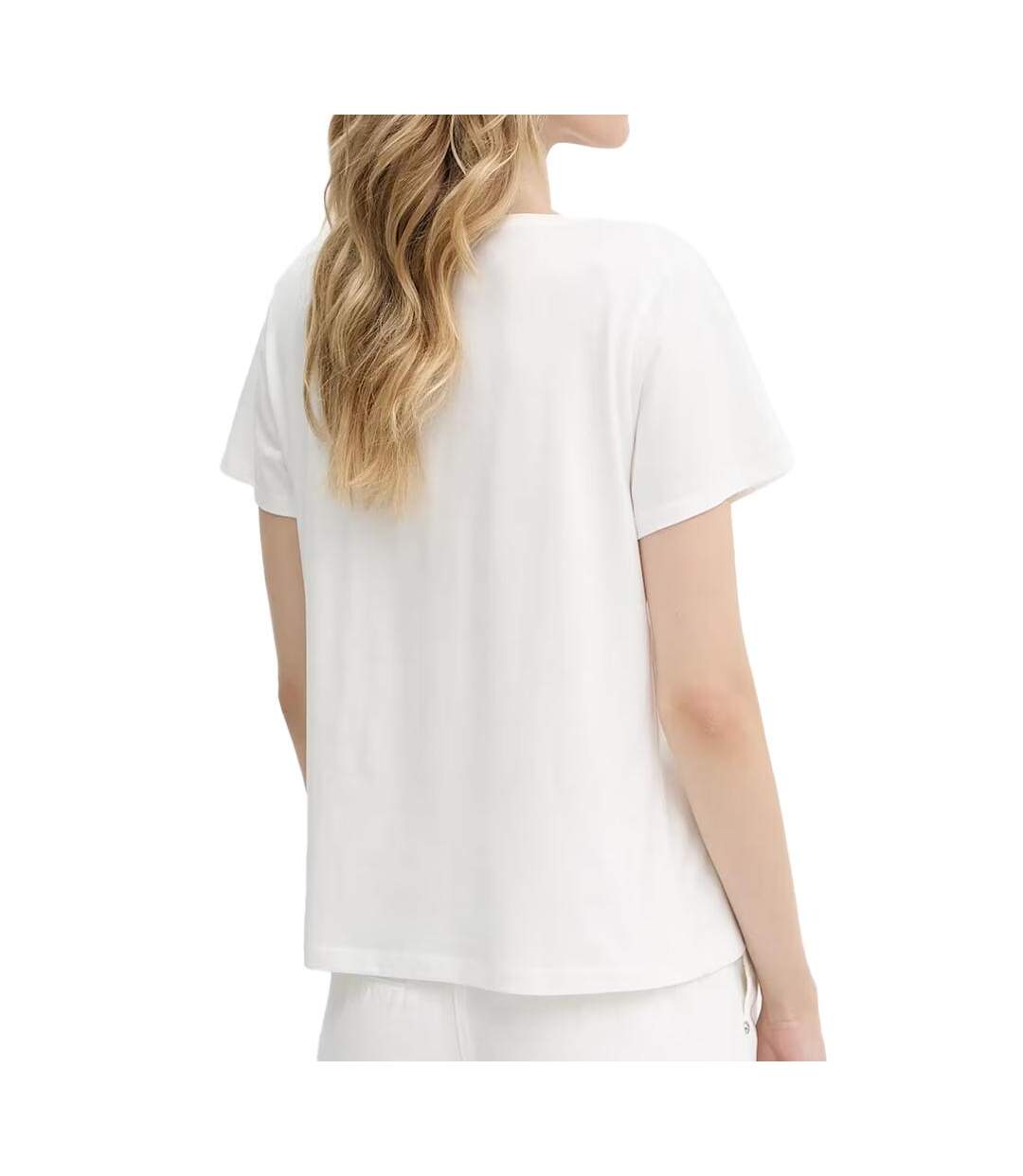 T-shirt blanc/rose femme morgan dbello - l-2
