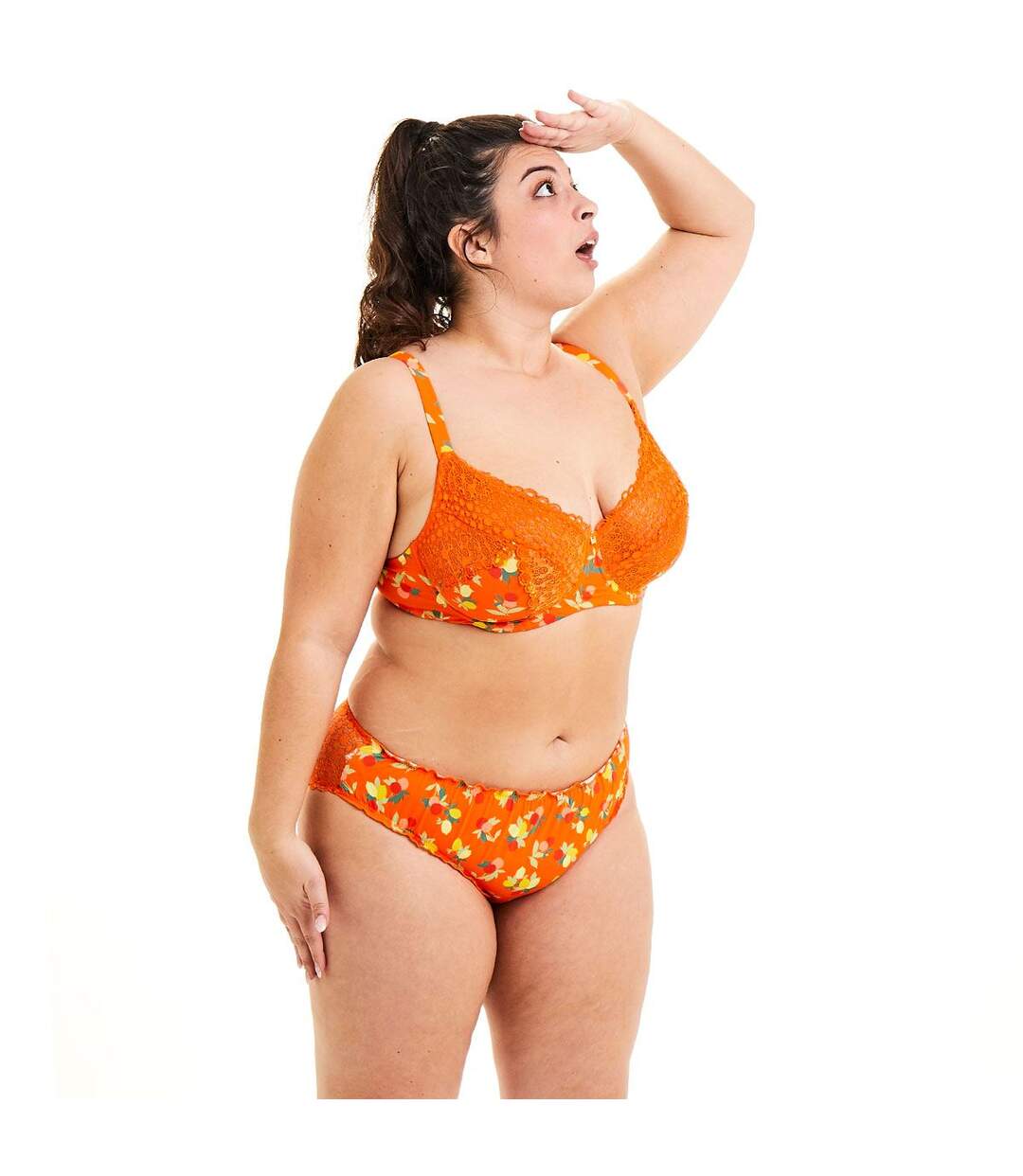 Soutien-gorge grand maintien imprimé orange Nouméa-4