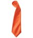 Cravate satin unie - PR750 - orange