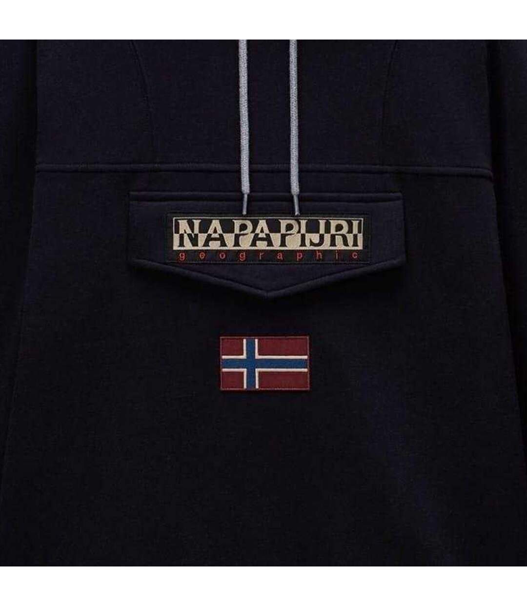 Sweat À Capuche Burgee Homme Noir Napapijri-3