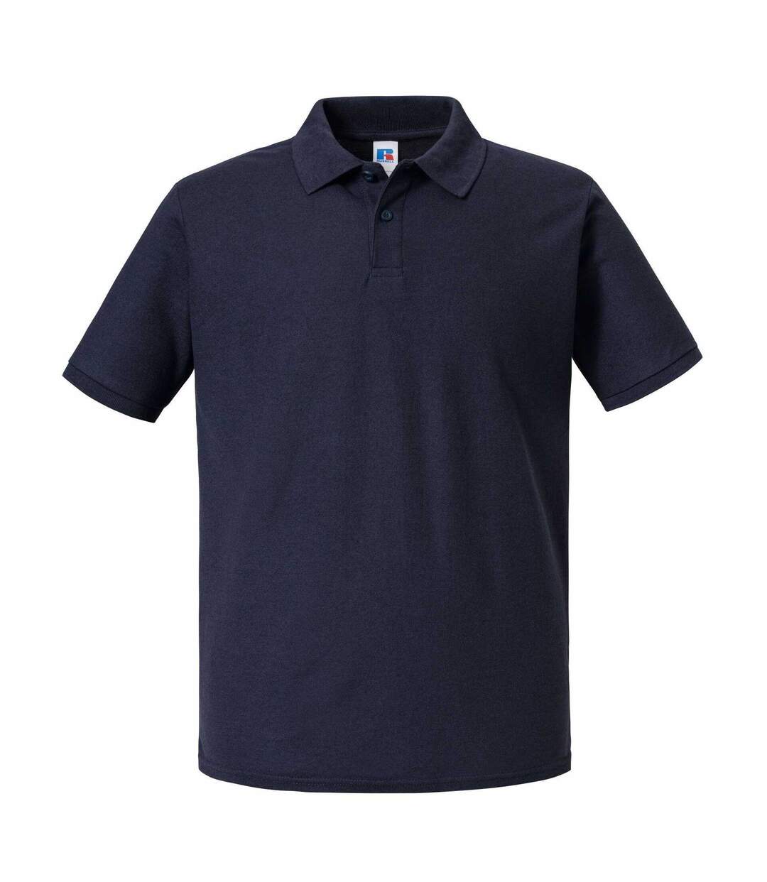 Mens Authentic Eco Polo Shirt French Navy Russell-1