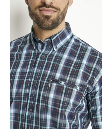 Chemise carreaux manches courtes polycoton