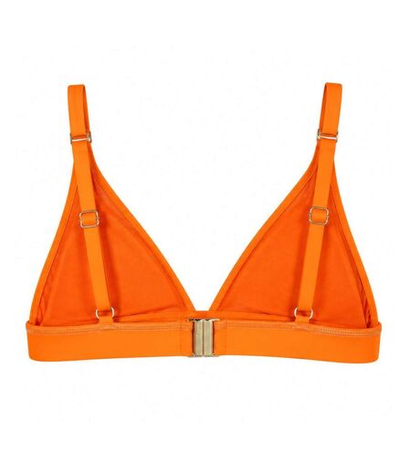 Haut de maillot de bain orange femme grain de sable lea
