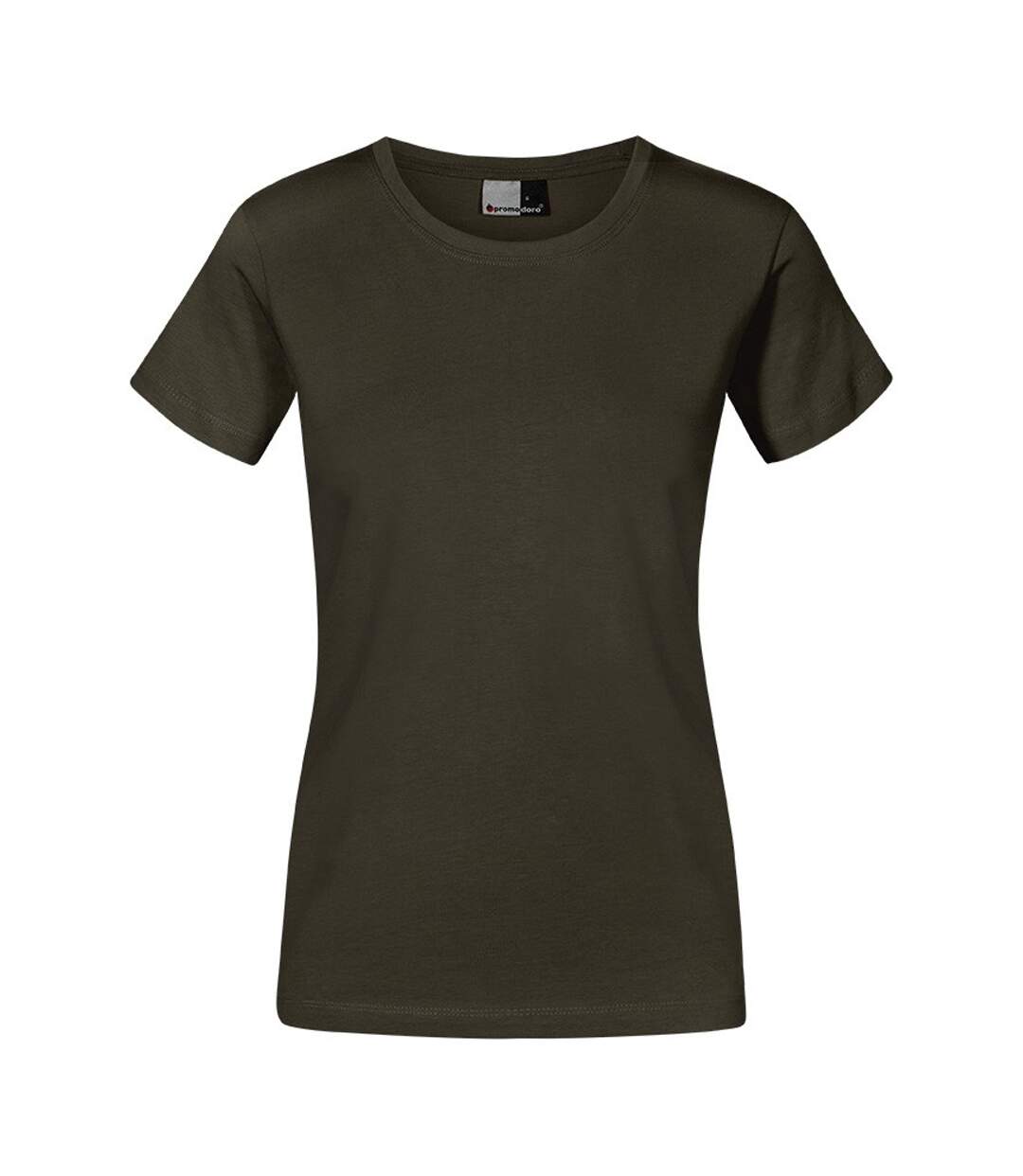 T-shirt Premium Femme Kaki Promodoro-1