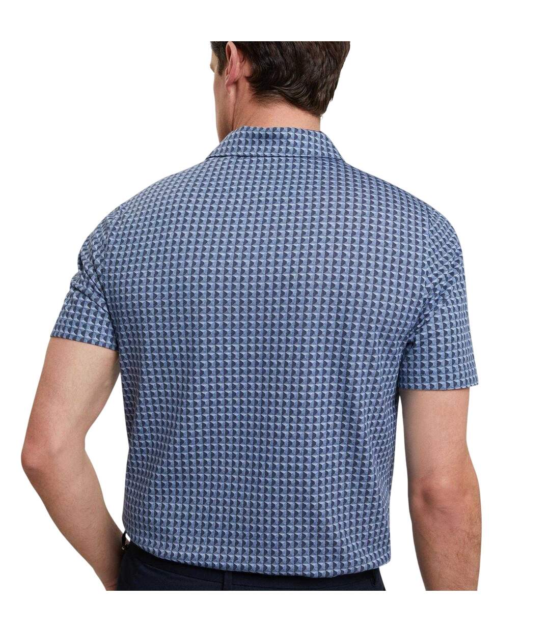 Polo Manches Courtes Motif/style Géométrique Homme Bleu Marine Ted Baker-2