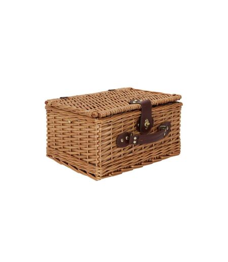 Panier Pique-Nique en Osier Exotique 39cm Marron