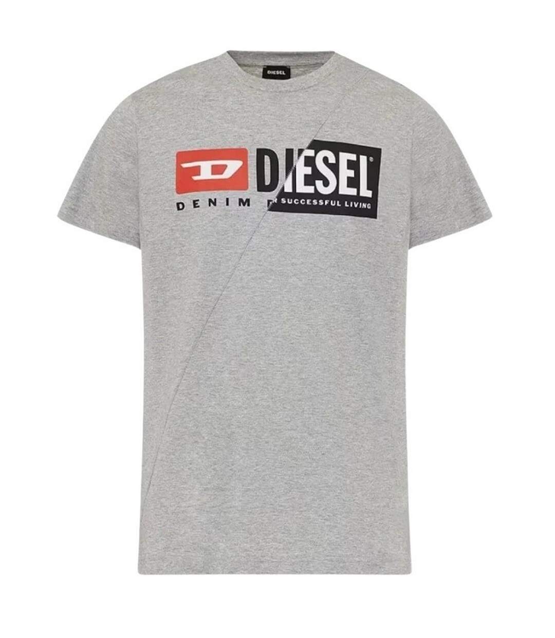 Unisex Adult Cute T-shirt Grey Diesel-1