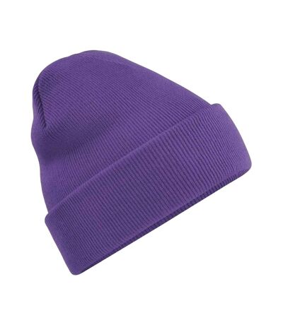 Bonnet à revers mixte violet Beechfield