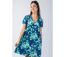 Robe courte été encolure féminine MAJA coupe ample bleu Coton Du Monde-2