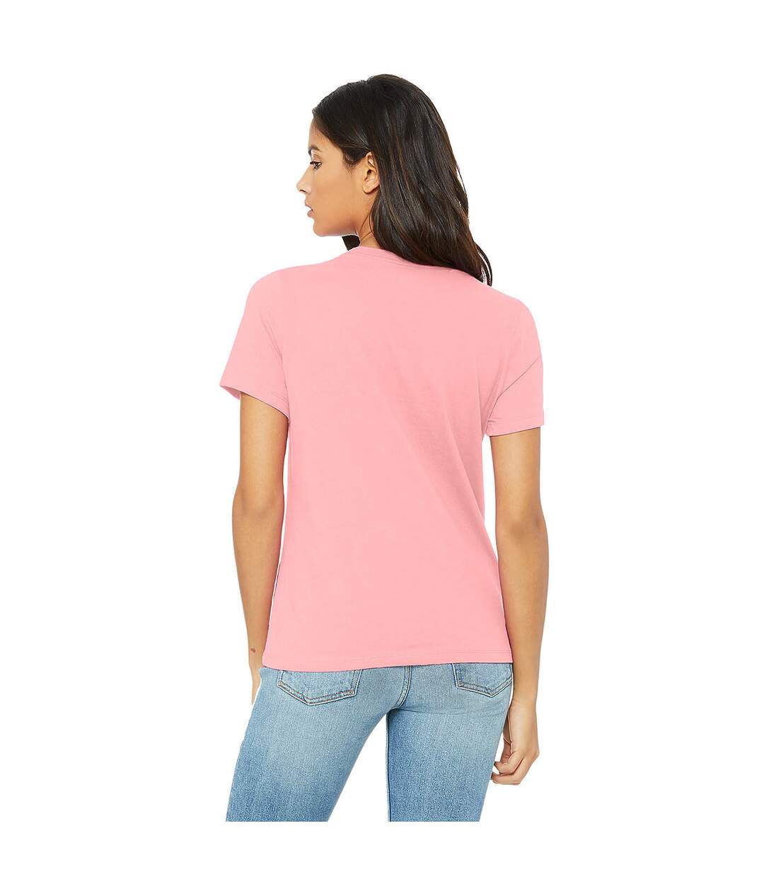 T-shirt femme rose Bella + Canvas-2