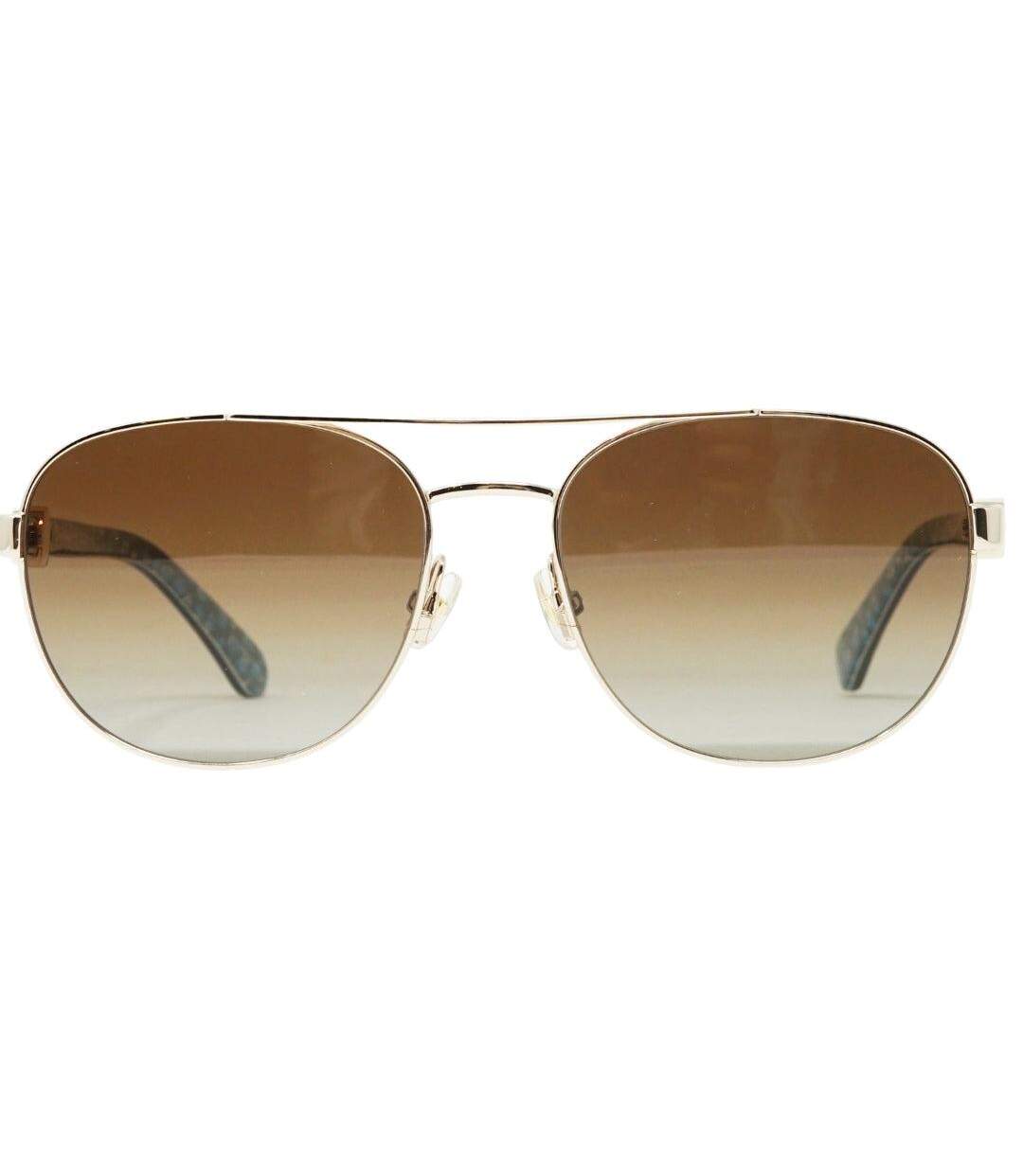 Womens/ladies Raglan Sunglasses One Size Gold Havana Brown Kate Spade-1