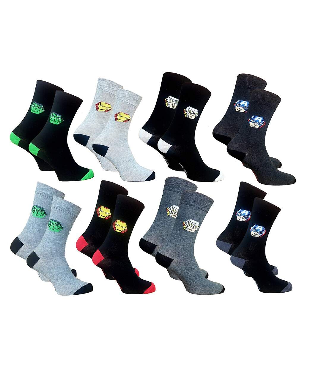 Chaussettes Pack HOMME AVENGERS Pack de 8 Paires 2262-1