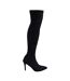 Womens/ladies lexi suede stiletto heel knee-high boots black Where´s That From