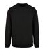 Build Your Brand Mens Basic Crew Neck Sweatshirt (Black)