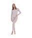 Ensemble De Pyjama Long Motif/style Côtelé Femme Gris Keanu-2