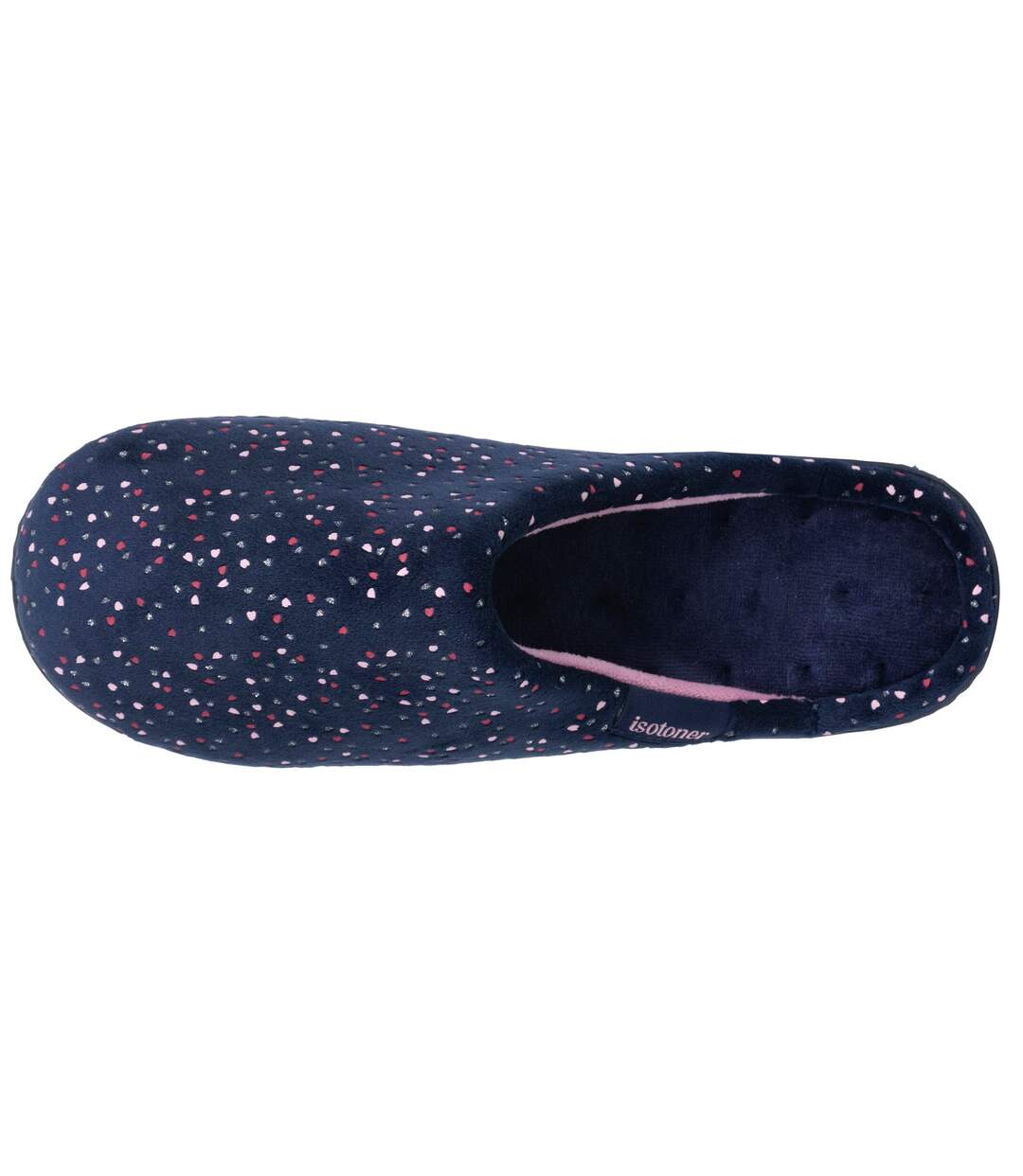 Isotoner Chaussons Mules femme microvelours semelle ergonomique, mousse à mémoire forme-3