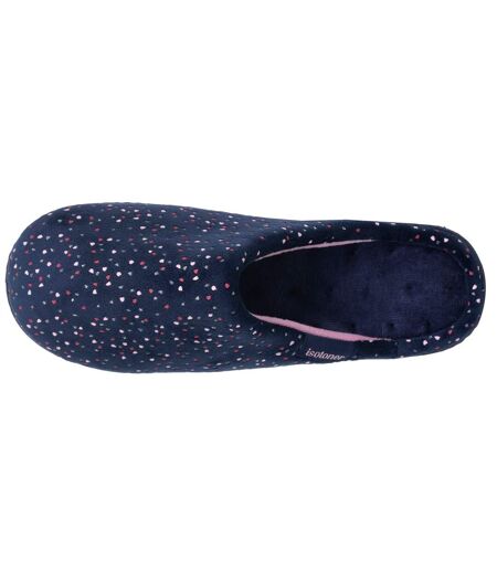 Isotoner Chaussons Mules femme microvelours semelle ergonomique, mousse à mémoire forme