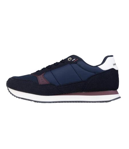 Mens Monza Logo Low Cut Trainers Malabar Blue White Fig Sergio Tacchini