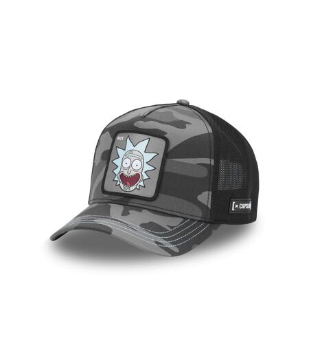 Casquette trucker premium en sergé de coton Rick & Morty Black Camo Capslab