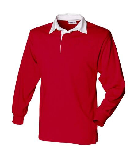 Polo de rugby a manches longues homme rouge / blanc Front Row Front Row