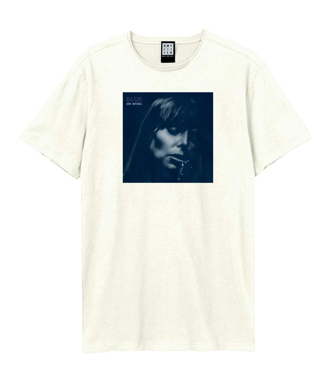 T-shirt blue adulte blanc Amplified