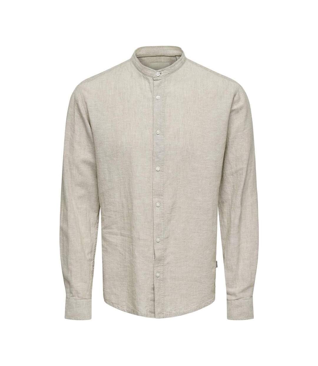 Chemise grise clair homme only & sons caiden-2