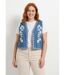 Gilet sans manches denim avec broderies-1