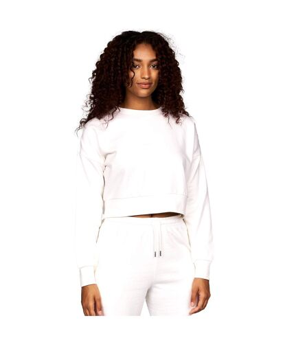 Juice Womens/Ladies Catalina Crew Neck Crop Sweatshirt (White)