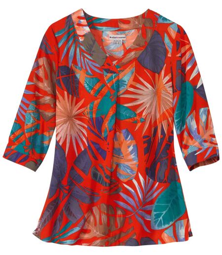 Blouse en Voile de Crêpe Exotique 