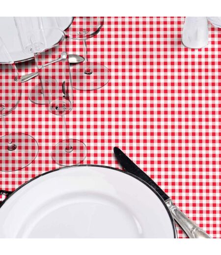 Nappe Ronde Mini Vichy 160cm Rouge
