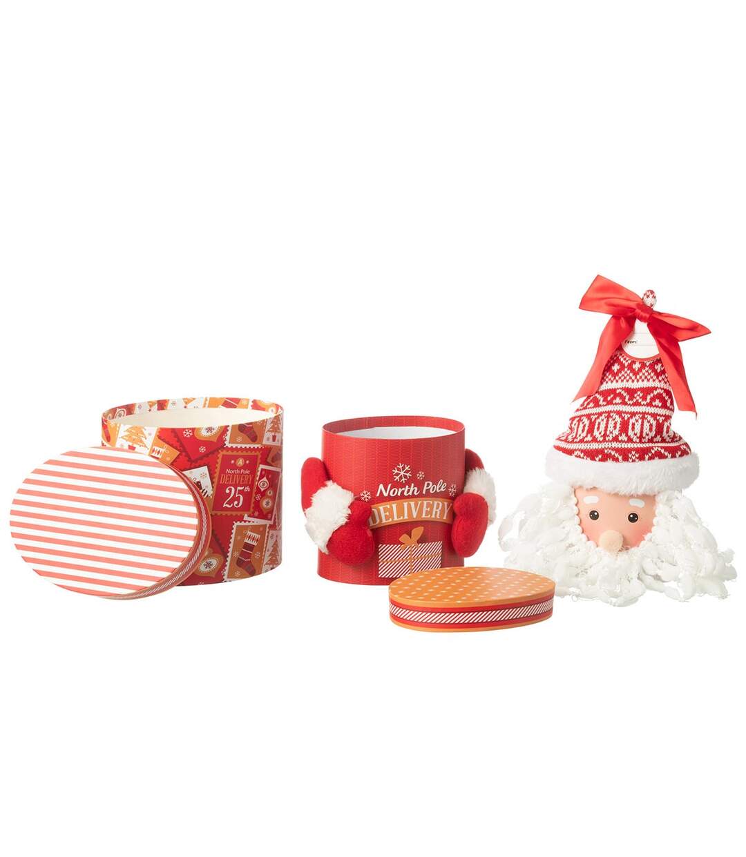 Boîte Cadeau Père Noël Delivery 47cm Rouge-4
