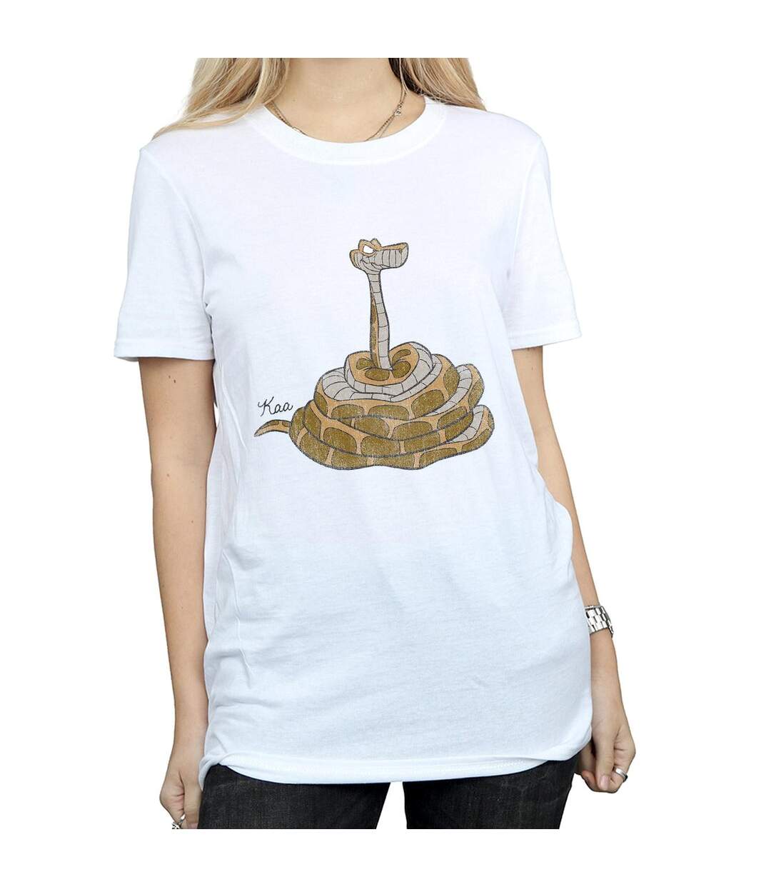 Disney Femme/Les femmes Le livre de la jungle - T-shirt classique Kaa en coton pour homme (Blanc) - UTBI28329-3