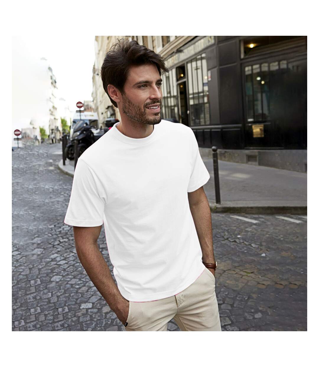 T-shirt à manches courtes homme blanc Tee Jays