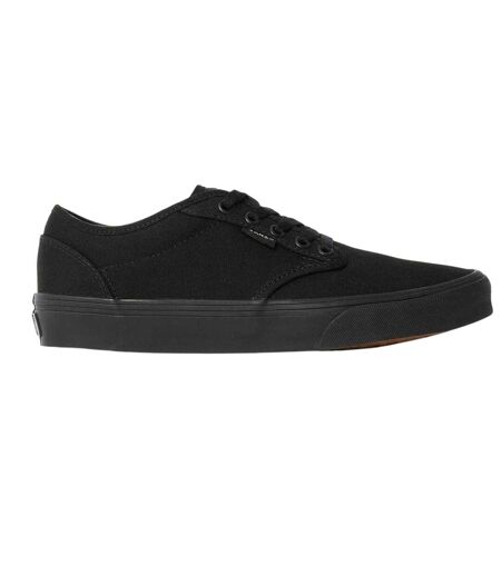 Womens/ladies Atwood Canvas Trainers Black Monochrome Vans