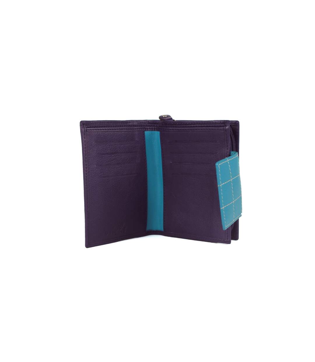 Womens/ladies Diva Quilted Tab Purse One Size Purple Turquoise Eastern Counties Leather-2