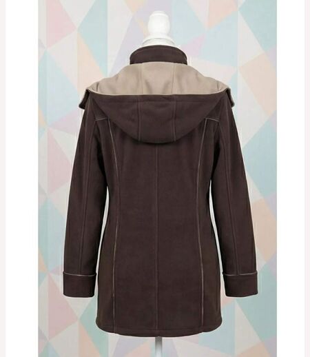 Manteau Polaire Femme Contre-collé MAYFLOWER TOKYO3 – Marron Chocolat
