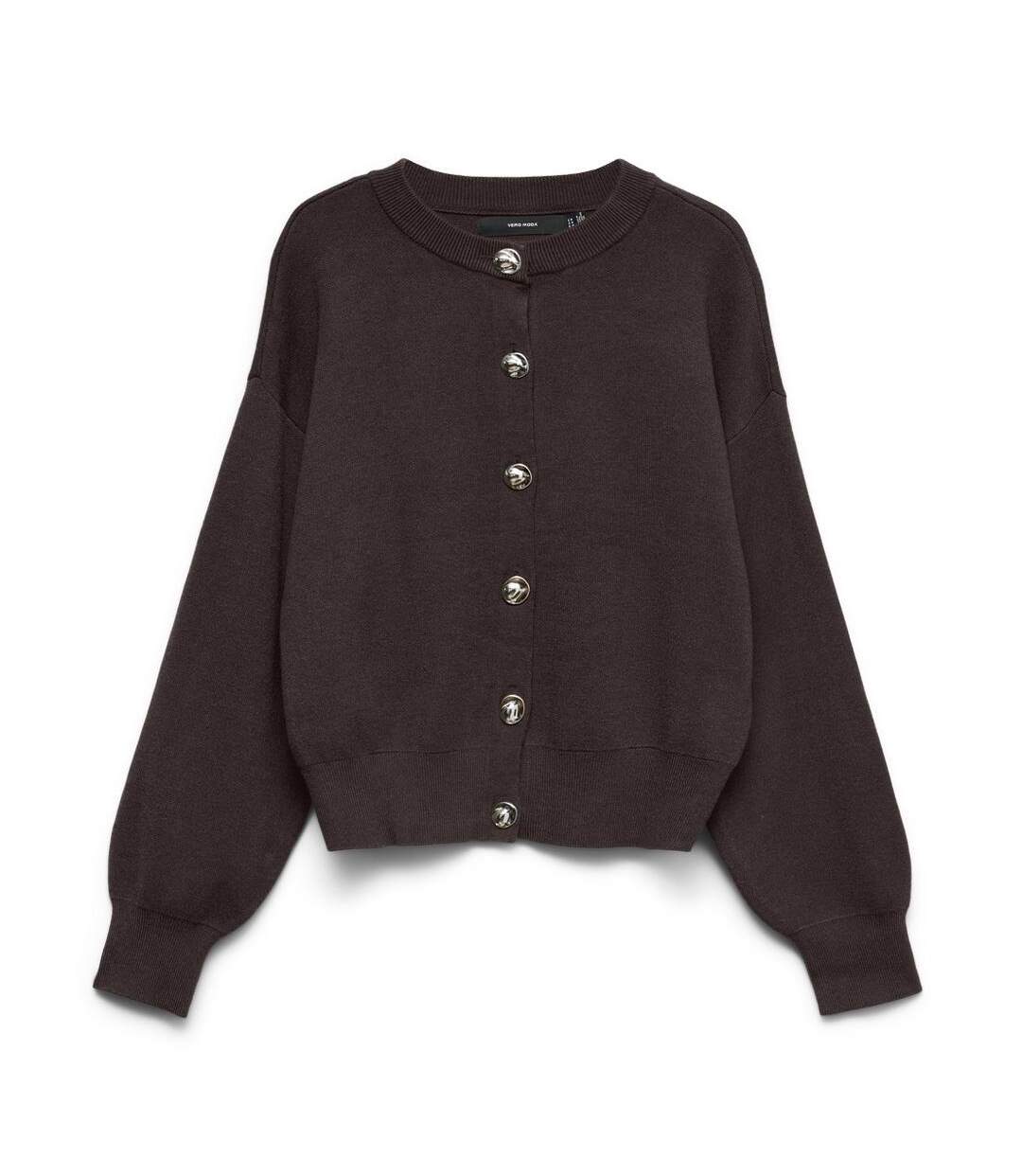 Gilet marron femme vero moda noella-2