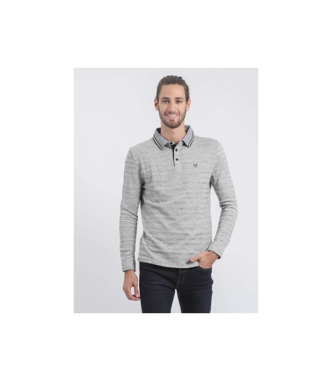 Polo manches longues pur coton PLAMOTO-1