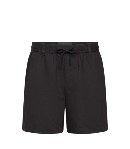 Mens cotton linen shorts jet black Lyle & Scott