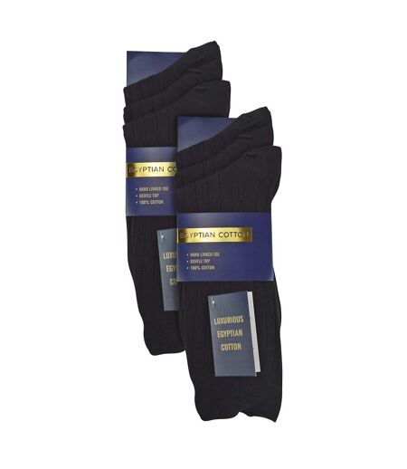 6 Pack Mens 100% Egyptian Cotton Dress Socks