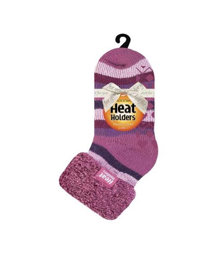 Ladies Non Slip Thermal Low Cut Slipper Bed Socks with Grips