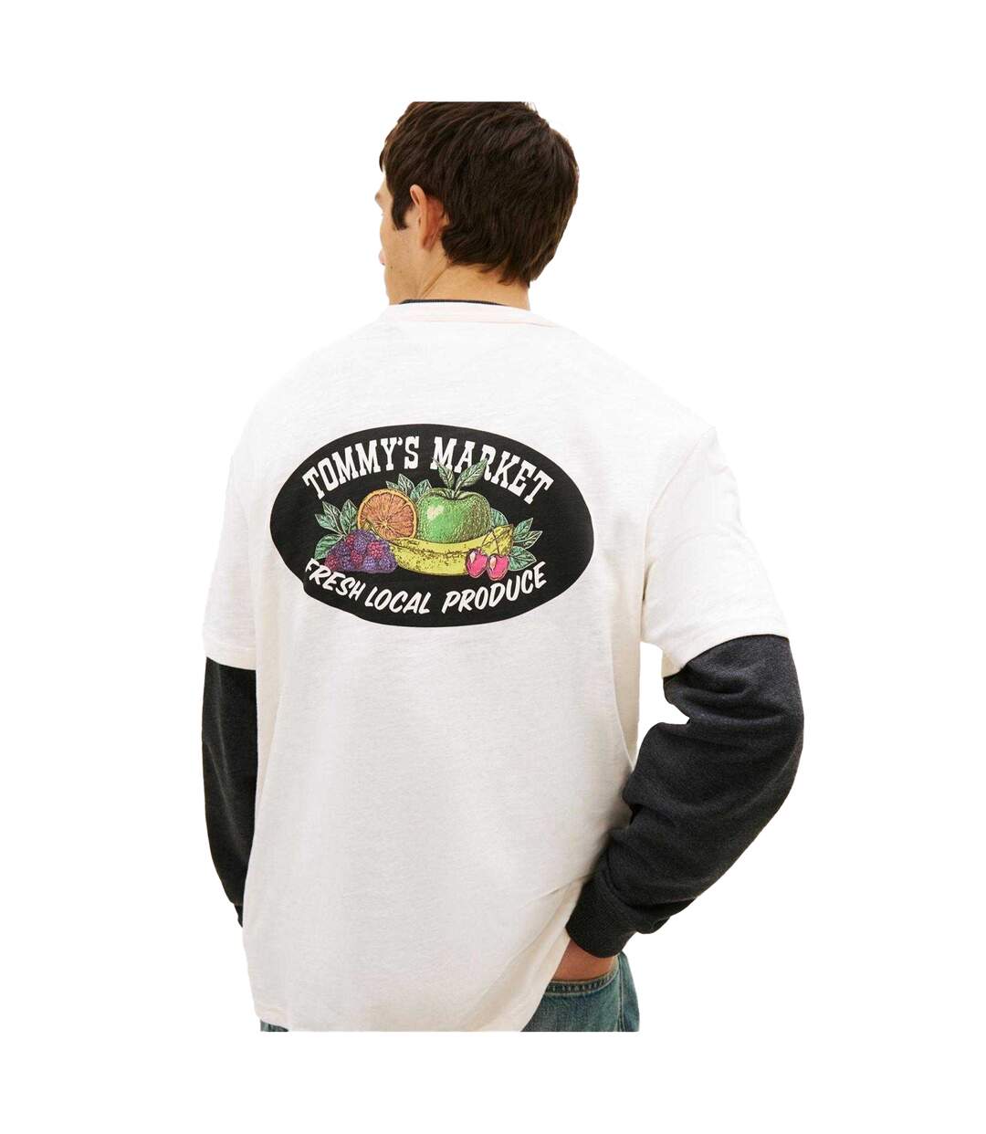 T-shirt Motif/style Fruit Homme Blanc Cassé Tommy Jeans-4