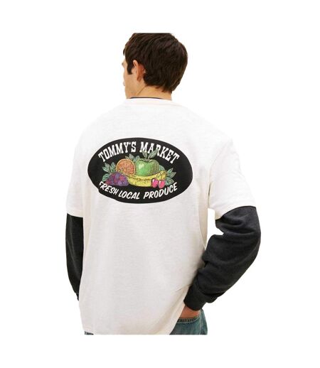 T-shirt Motif/style Fruit Homme Blanc Cassé Tommy Jeans