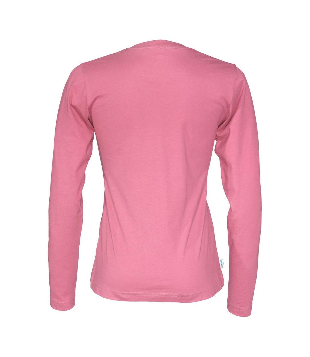 Womens/ladies long-sleeved t-shirt pink Cottover-2