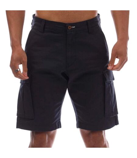 Mens Twill Relaxed Fit Cargo Shorts Navy Gant