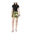 Mini Jupe Motif/style Métallisé Femme Vert AmyLynn-4