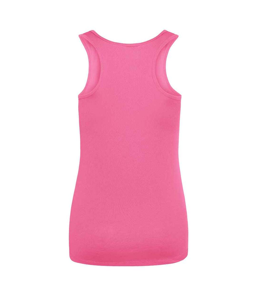Womens/ladies Moisture Wicking Girlie Tank Top Electric Pink AWDis Cool-2