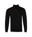 SOLS Mens Stan Contrast Zip Neck Sweatshirt (Black)