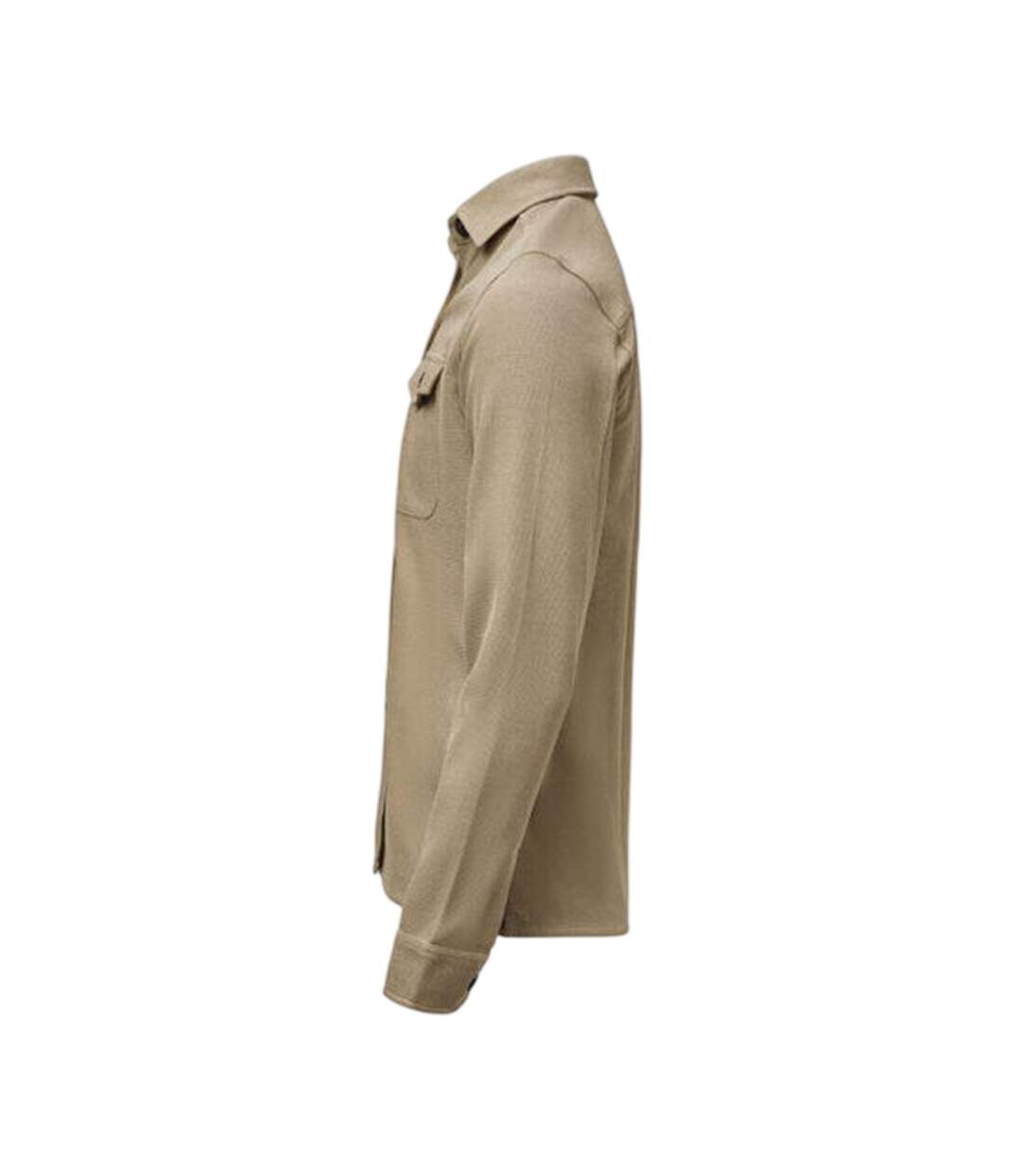 Mens Hicksville Long-sleeved Overshirt Khaki Brown James Harvest-3