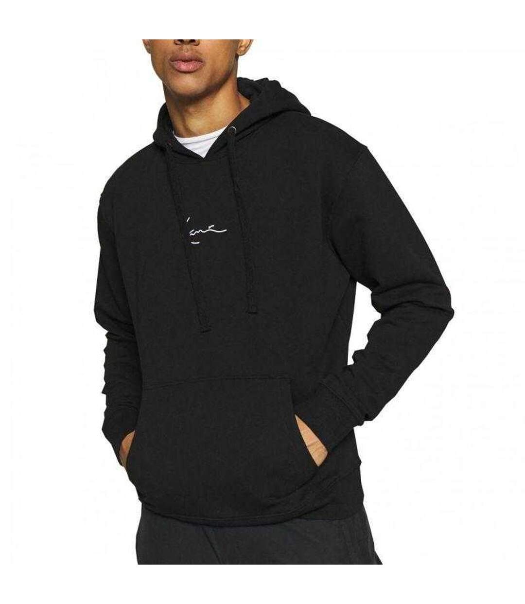 Sweat À Capuche Motif/style Signature Homme Noir Karl Kani-3